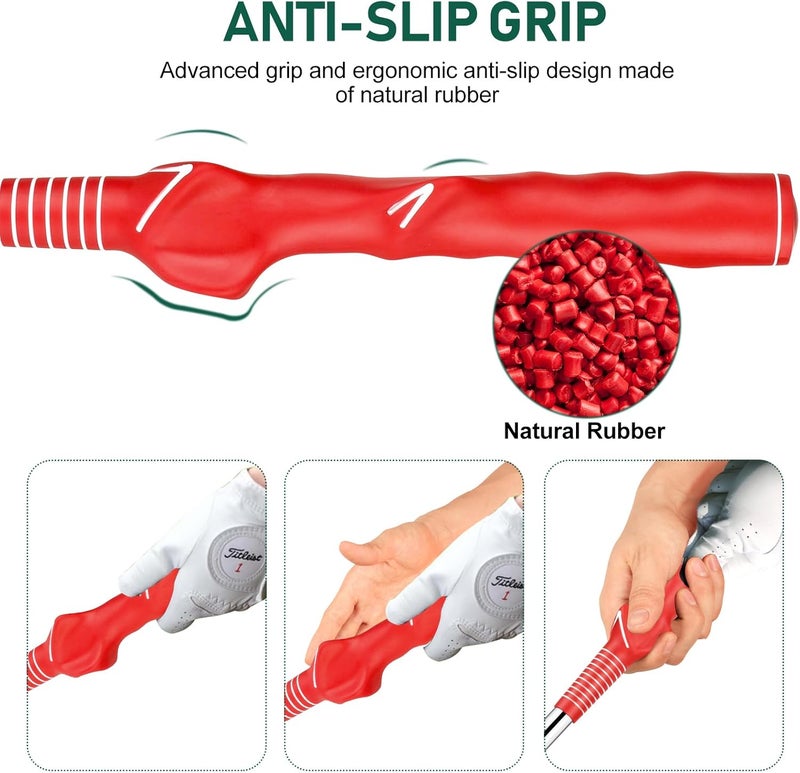 KALAUTO Golf Grip Swing Training Aid - Retractable Click Club Trainer Indoor Practice Warm Up Stick Flexible Telescopic Short Club Tempo Sound Release Trainer Devices - Image 4